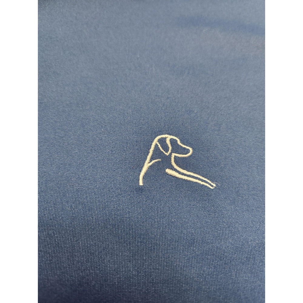 Rhoback Polo Shirt Mens Large Blue Solid Golf Performance Stretch Athletic - Picture 2 of 11